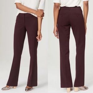 Ann Taylor Loft burgundy career pant Julie trouser
